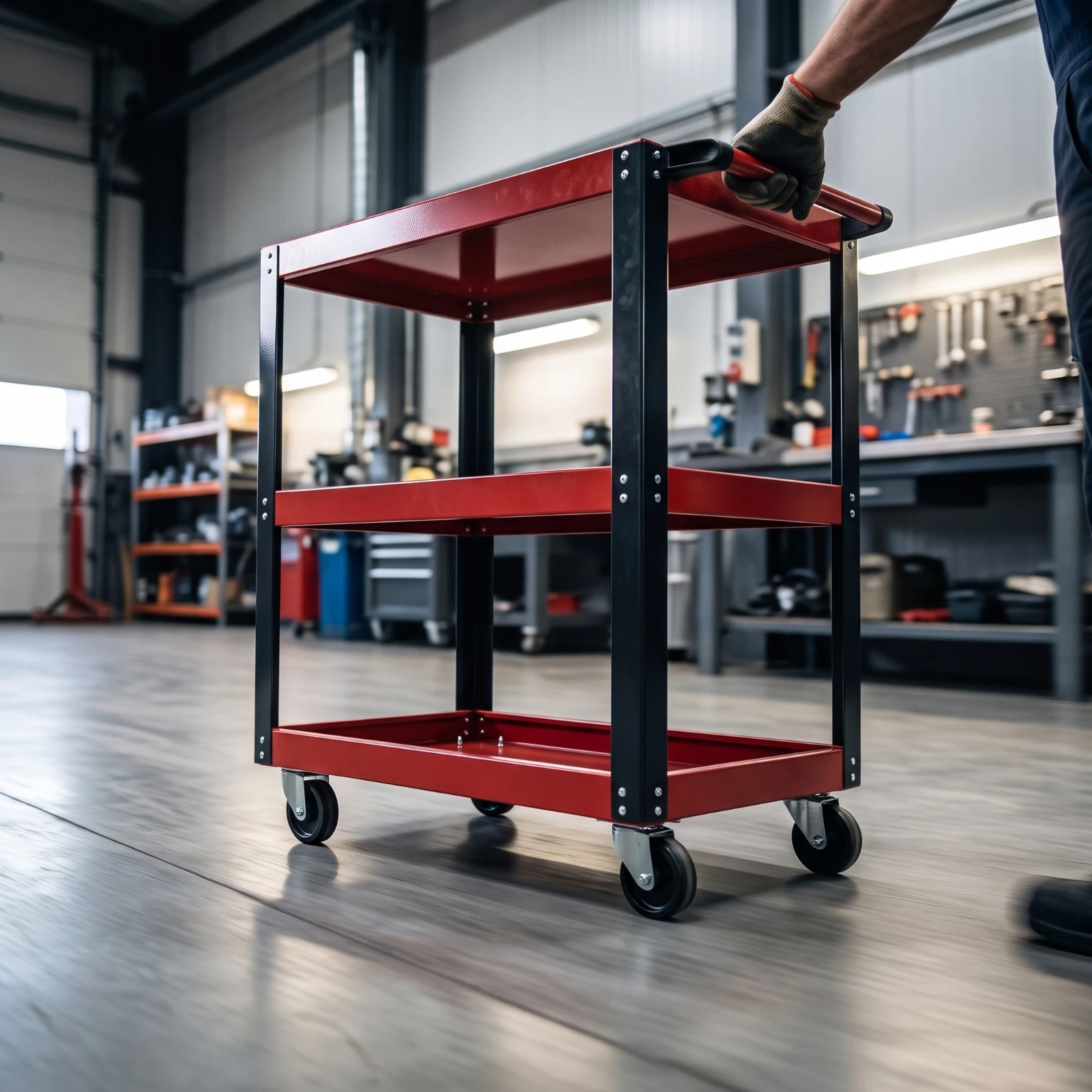 Rolling Tool Cart Portable Mobile Storage Cart Versatile Long-Lasting for Mechanics, Garage, Workshop