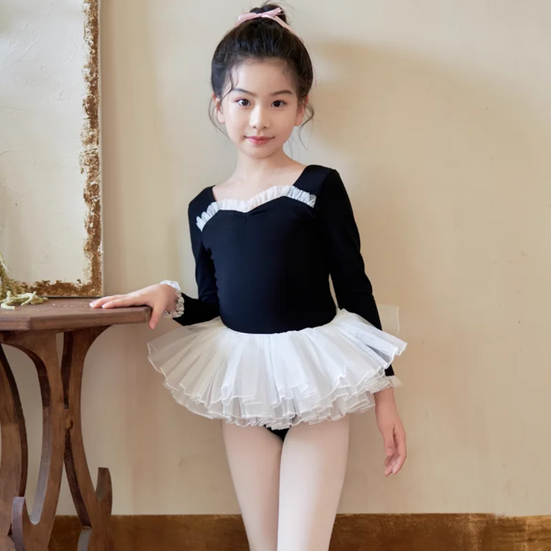 أطفال بنات المهنية ملابس رقص الباليه الزي للأطفال الجمباز ثياب توتو تنورة فستان منفوش مرحلة الأداء