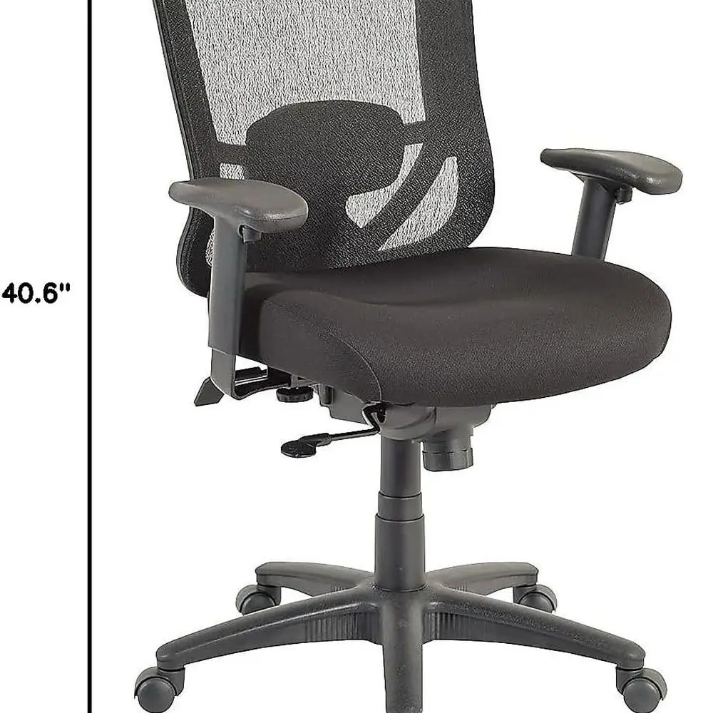 كرسي مهام شبكي مريح مع مسند ظهر فحم - موديل TP7000