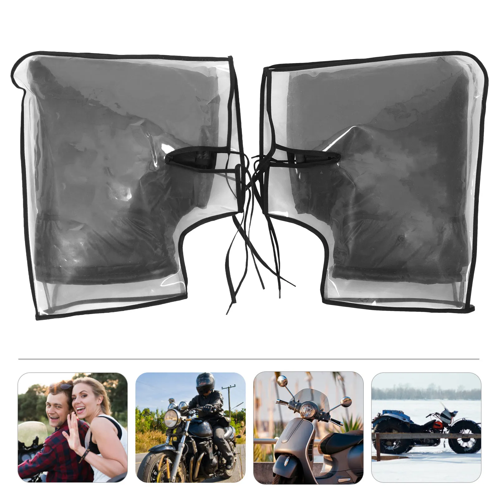 

Черные зимние перчатки-варежки с широким манжетом, водонепроницаемые, ветрозащитные, теплые, для мотоциклов и квадроциклов, морозостойкие