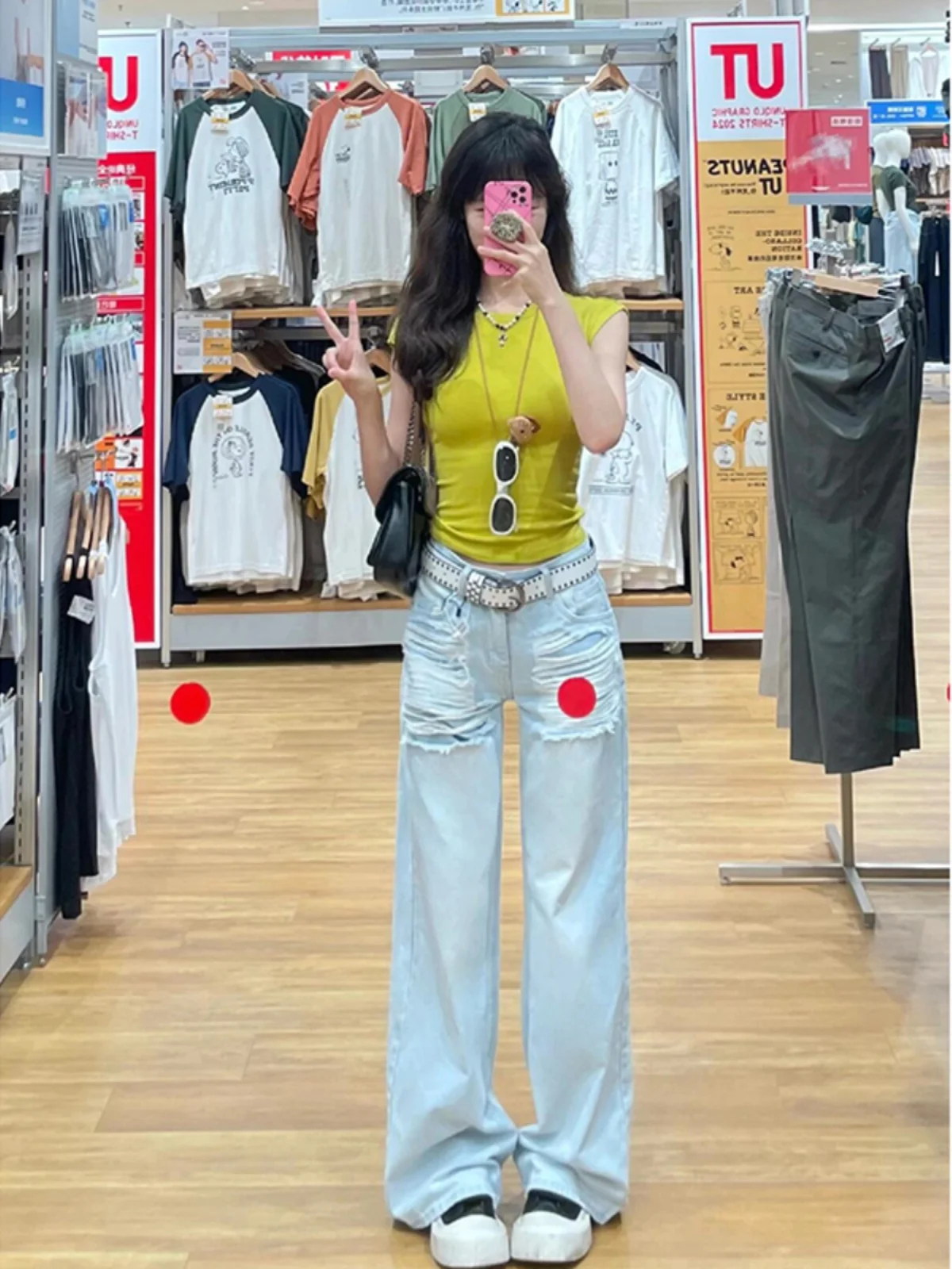 

Американские джинсы с высокой талией, удлиненные, выцветшие, женские, для высоких, свободные, прямые, узкие брюки