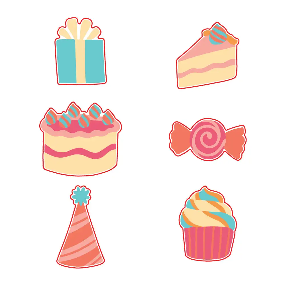 2024 New It's A Party Cake Candy Party Hat Metal Cutting Dies and Stencils Scrapbooking For Greeting Card Making no Clear Stamps