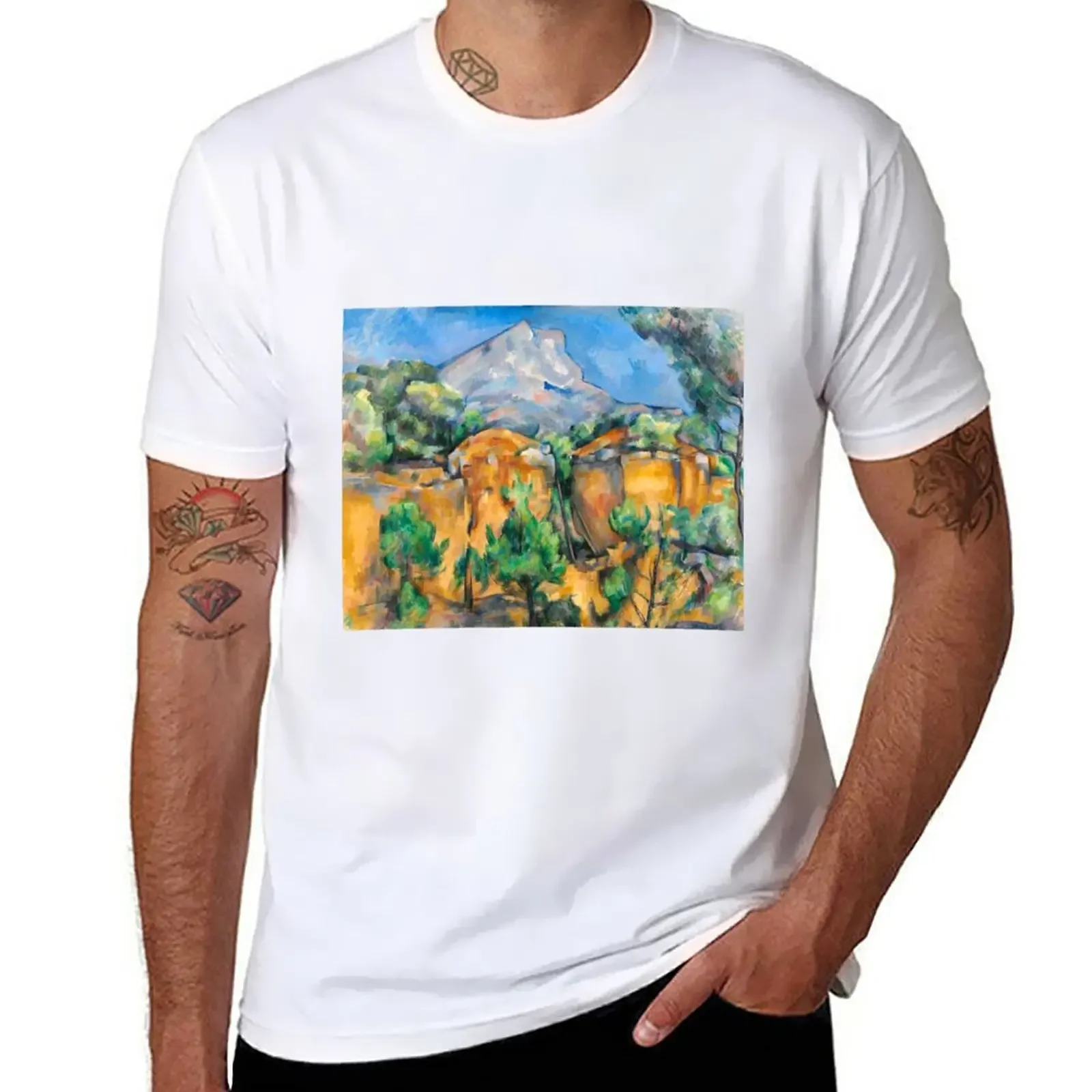 

Mont Sainte-Victoire by Paul Cézanne T-Shirt cute tops blacks tees plain white t shirts men