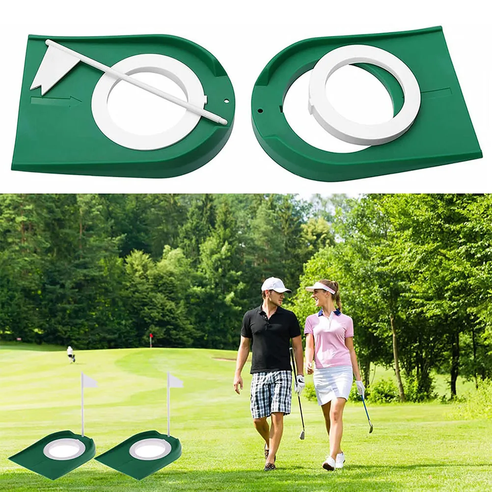 2 قطعة كوب ممارسة وضع قسط البلاستيك المحمولة ثقب تدريب الغولف للاستخدام الداخلي والخارجي وضع ثقب تدريب الغولف المعونة #4