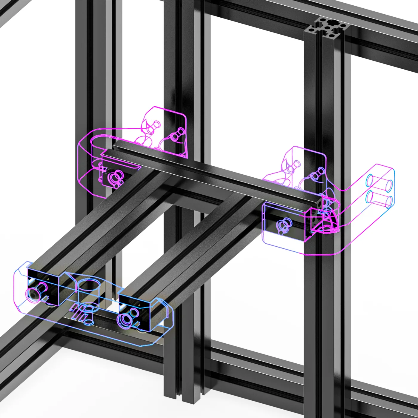 업그레이드 1515 알루미늄 압출 프로파일 프레임 키트, VORON 0.1 0.2 3D 프린터 합금 프레임 브래킷 태핑 드릴링 6063 프로파일 세트