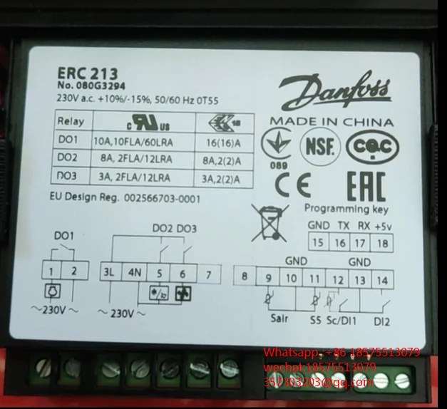 دانفوس ERC213 080G3294 مستشعر ترموستات دانفوس يمكن أن يحل محل EKC102D