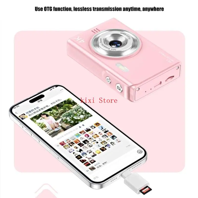  Kids Camera 48MP 1080P 2 Lens with 32GB Card Support Camera