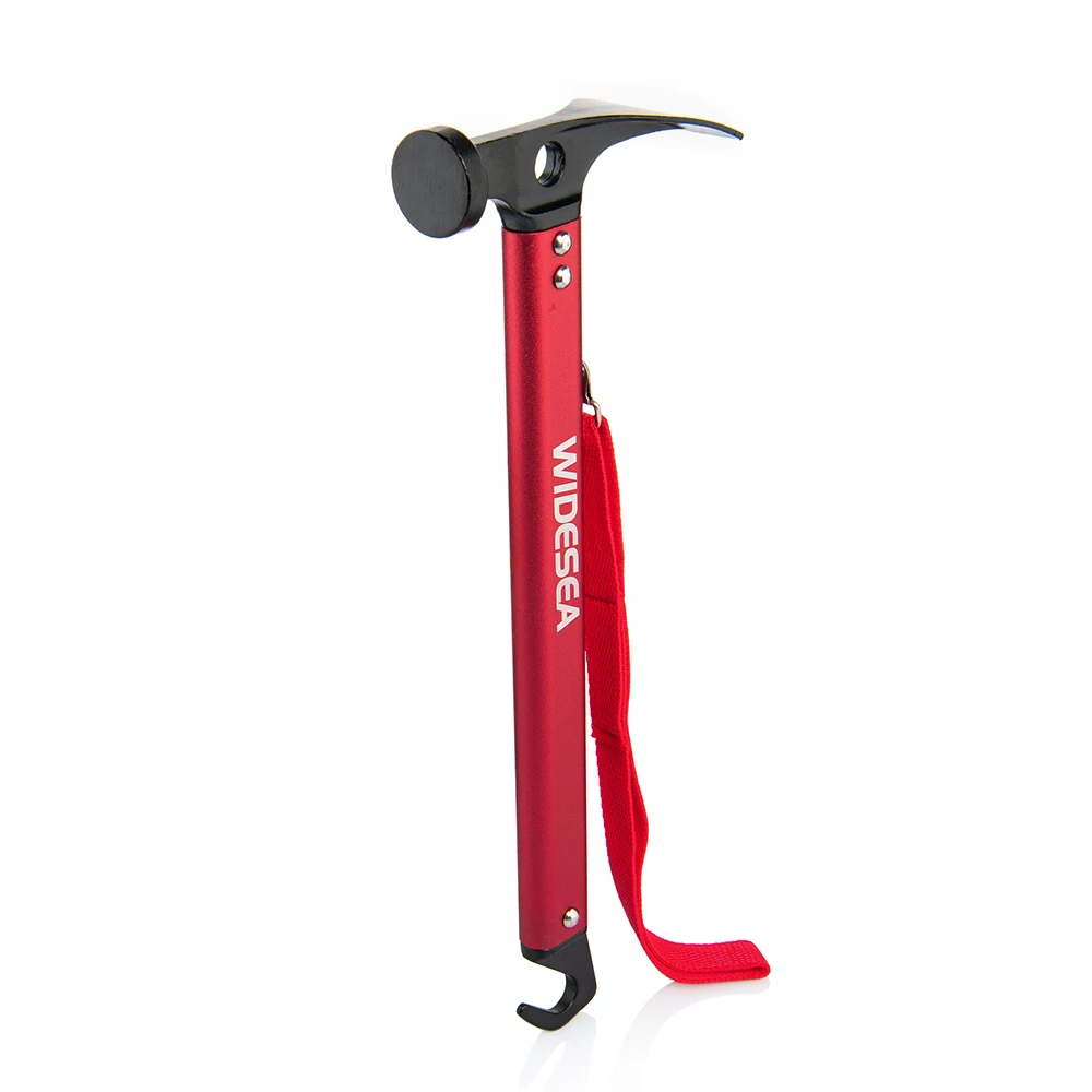 Widesea Camping Hammer Edelstahl Kupfer Außen Zelt Peg Stake Mallet mit Stake Puller Grond Nagel Bergsteigen Wandern