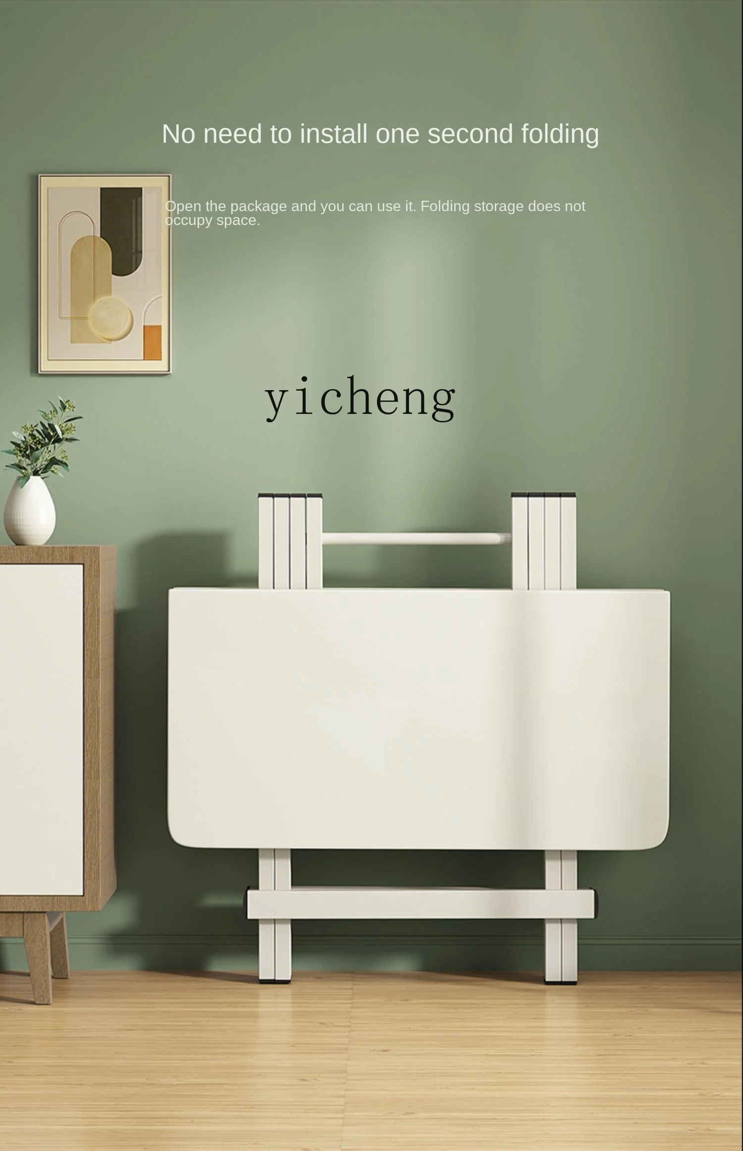 YFY  Folding Table Household Small Apartment Dining Table Rental House Foldable Small Table