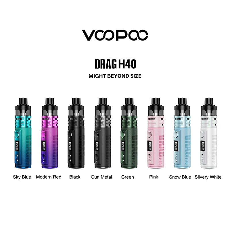 Original VOOPOO Drag H40 Pod Kit 40W  RBA/SMART Modes Vape 1500mAh Battery 5ml PnP Pod II MTL to DTL E Cigarette Vaporizer