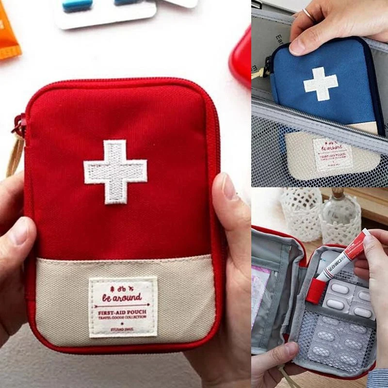 Car Portable Medicine Bag Cute First Aid Kit Medical Emergency Kits Organizer Outdoor Household Medicine Pill Storage Bag Travel