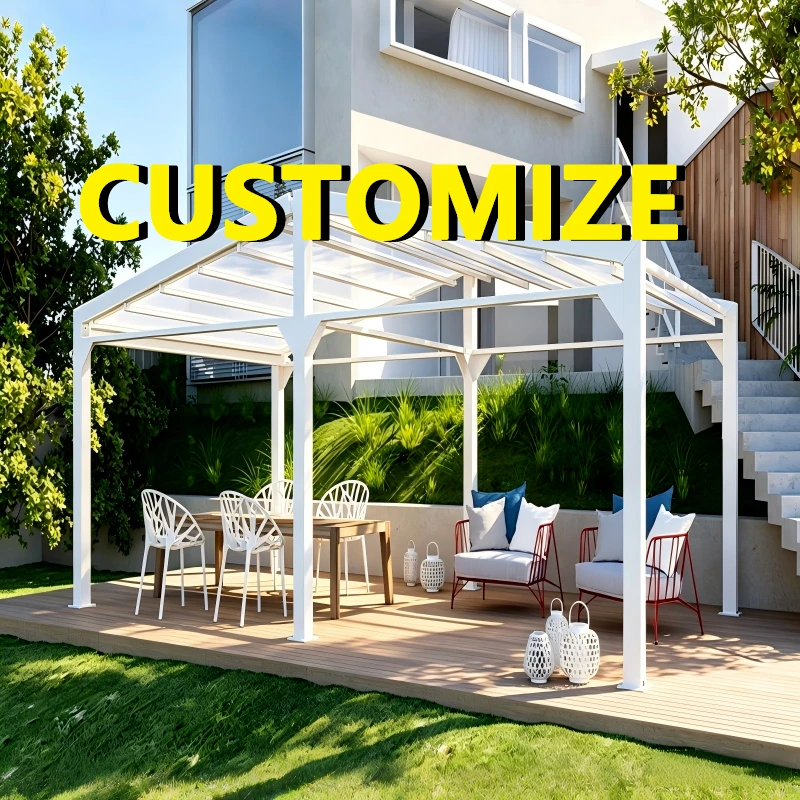 Any Size Custom Aluminum Bioclimatic Pergola Motorize Adjustable Louvers Remote Control Drainage System Outdoor Patio Garden Sun