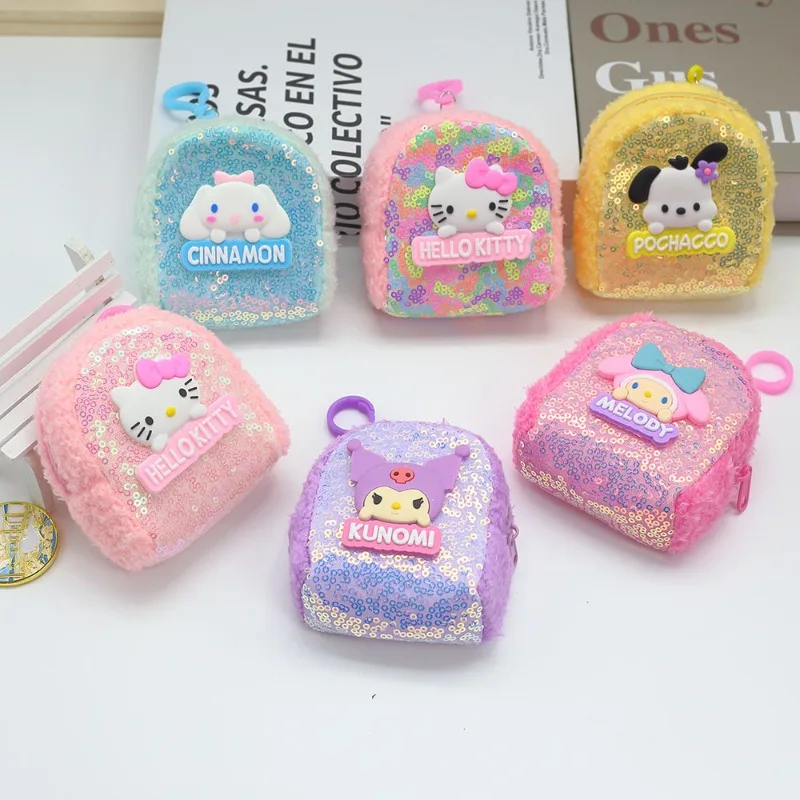 

Hello Kitty Wallet Cute Cartoon Colorful Glitter Wallet Keychain Desktop Accessories Women Supplies Student Gifts Wholesale