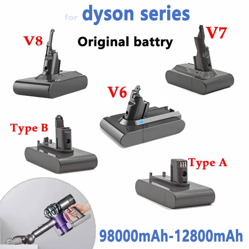 【Best Price】Dyson /V8 Replacement Battery 21.6V 12800mAh | Fast Charge & LED Display | |OEM Quality with CE/FCC Certification