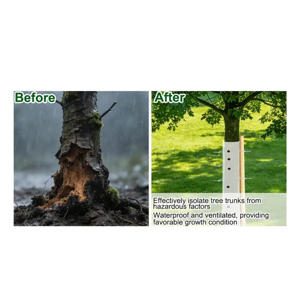Durable Plant Protection Tube Roll Tree Grow Tubes Ventilated Seedlings Protector Tubes with Punch Tool Zip Ties for Sapling