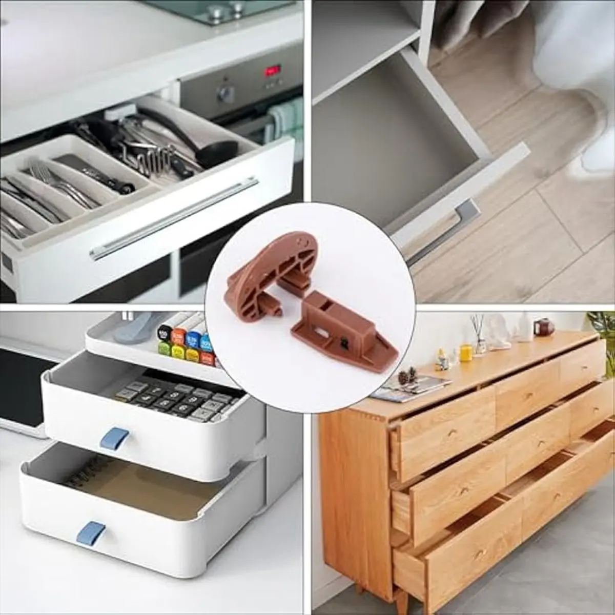 

A008 8 комплектов пластиковых направляющих для ящиков, направляющие для ящиков, запасные части для центрального монтажа ящика, комода