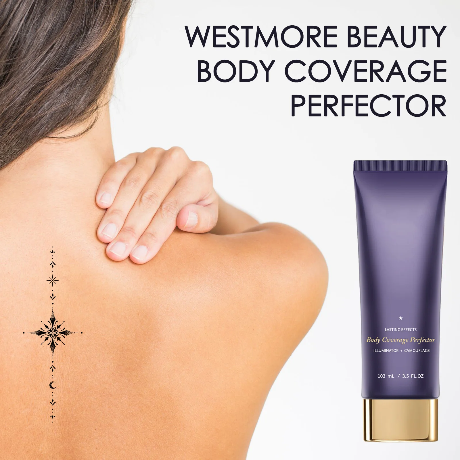 103ml Waterproof Body Makeup - Dark Spots for Face Arms Legs Full Coverage Concealer Cream, Natural/Warm/Deep/Golden Finish