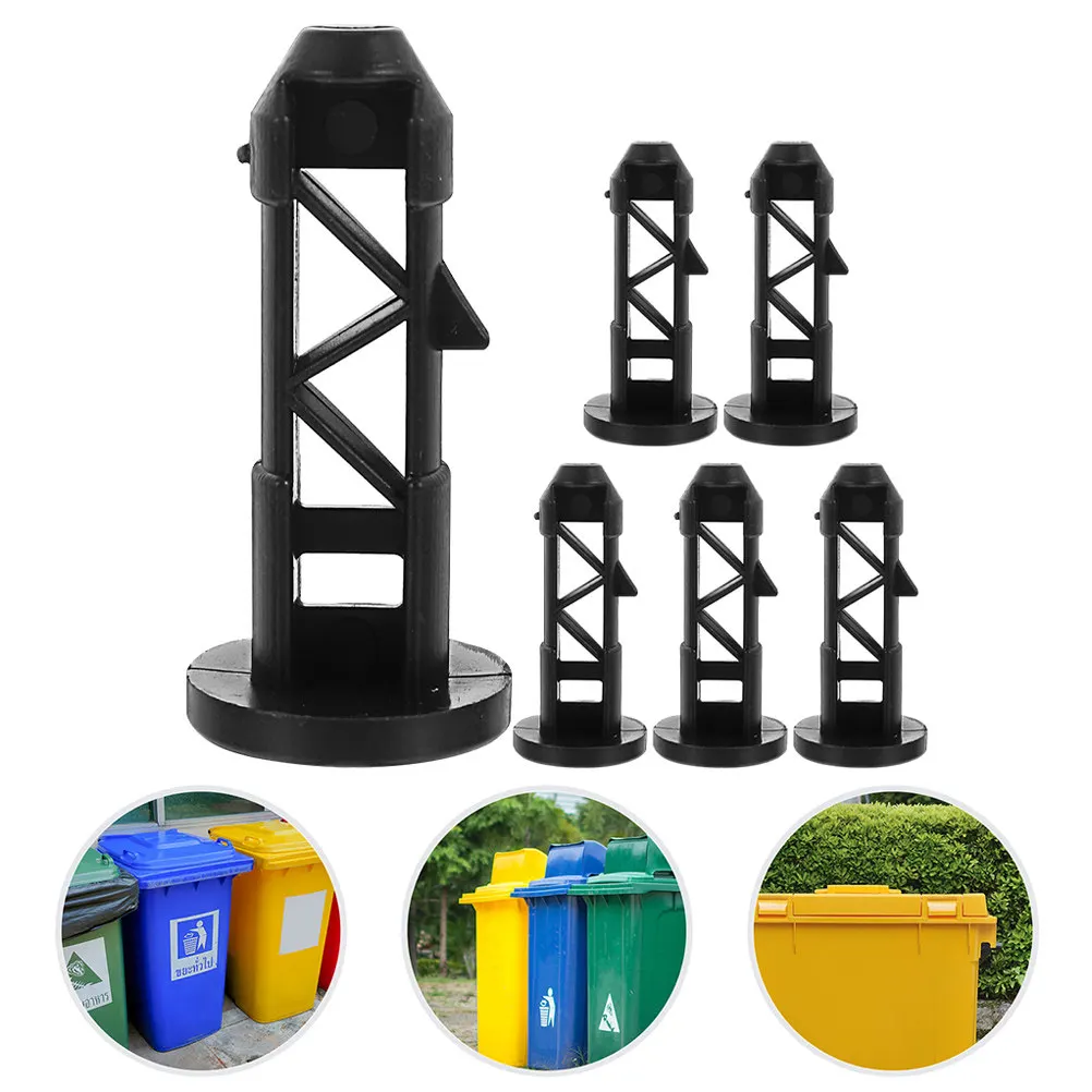 6 Pcs Trash Can Spare Parts Latch Hinges Push Button Foot Catch for Trashcan Garbage Lock Clip
