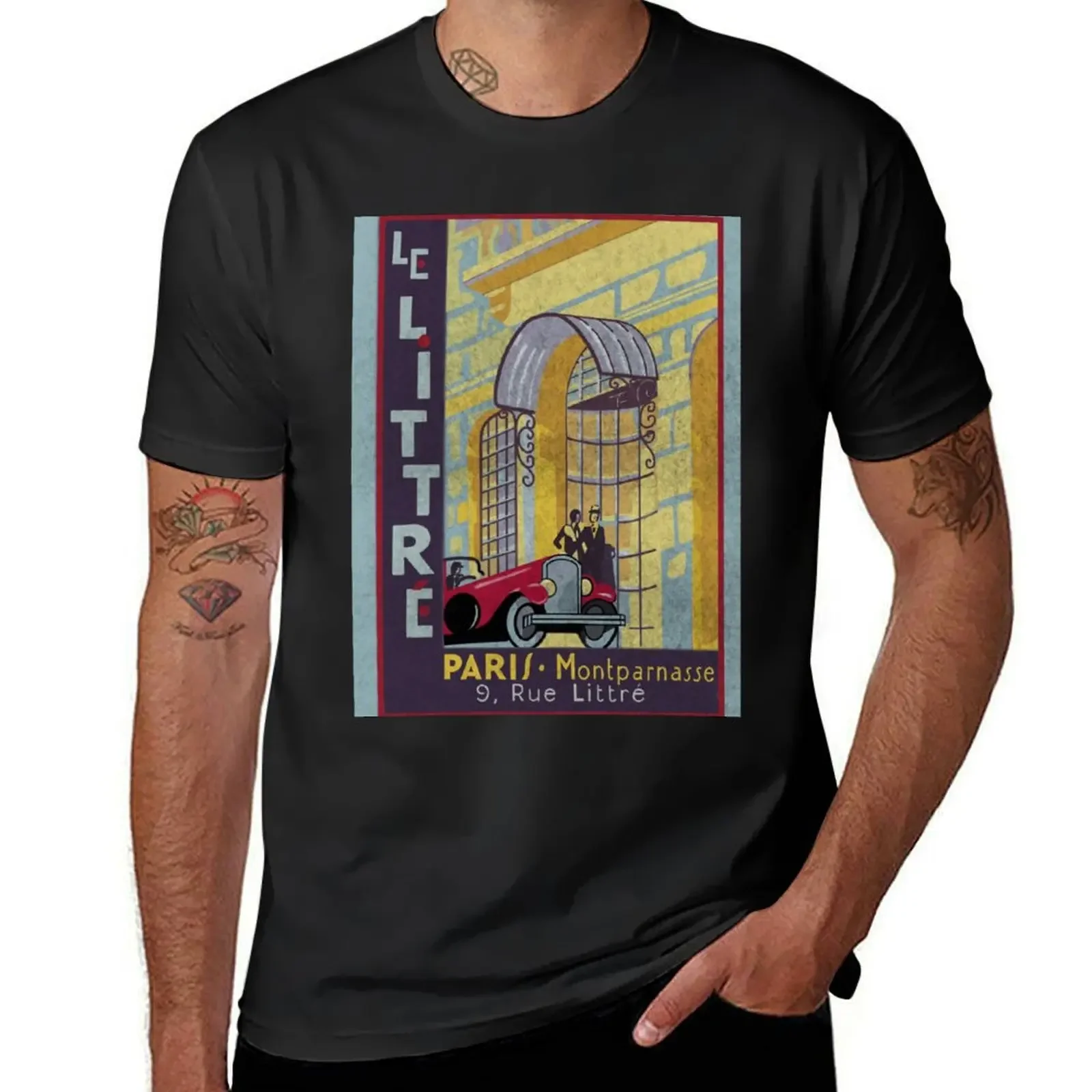 Parisian hotel Le Littre T-Shirt street wear shirts graphic slim fit t shirts for men