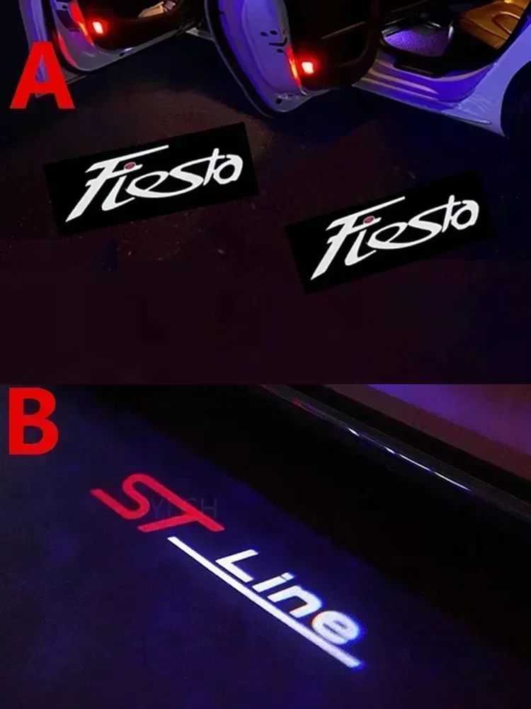 

Led Emblem Car Door Light Luces Projector For FOCUS ST FORD FIESTA Kuga Escape RS S ST LINE Mondeo Ecosport Car Goods Decoration