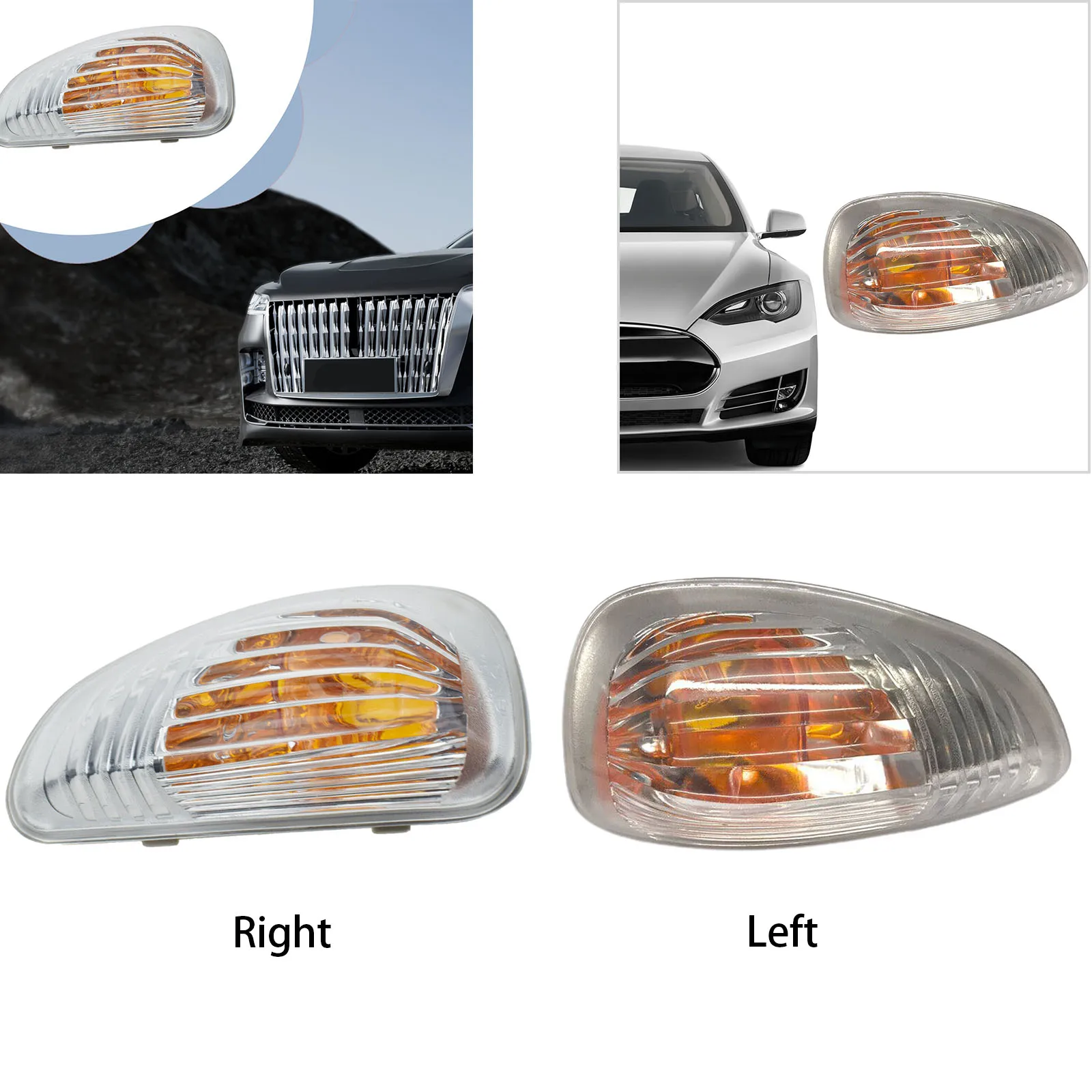 Linsenabdeckung für Außenspiegel, Anzeigelampe 261652475 R 261603141 R Ersatz-Auto-Blinker-Gehäuseschale, linke und rechte Abdeckung