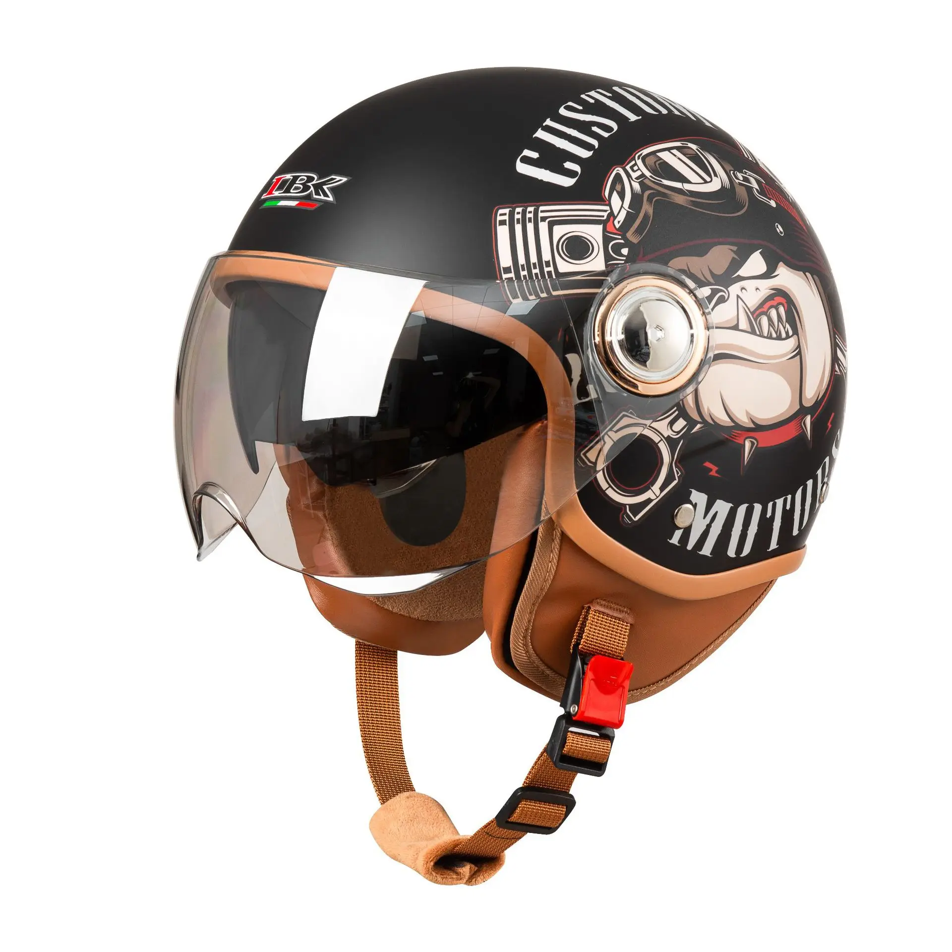 Unisex all-season commuting helmet with removable lining, full-face helmet / three-quarter helmet for scooter and electric vehicle protection