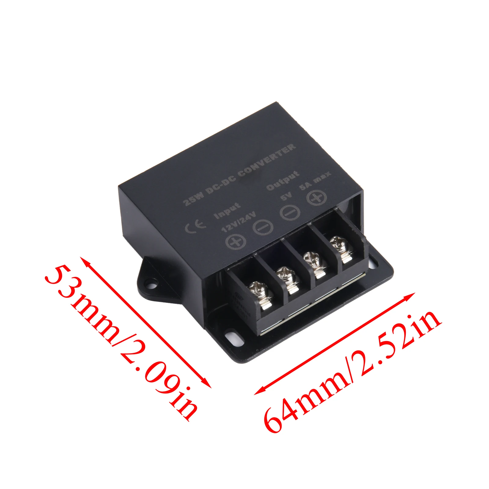 US Mini DC 24V to 12V 5A Power Converter IP68 Protection Car Buck Regulator Step Down Voltage Supply Module For Auto LED