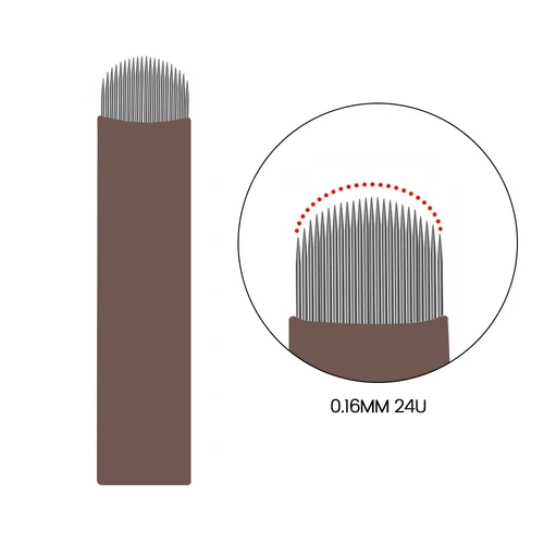 Imagen 2 del producto Agujas de Microblading Grand Master Blade U24 Nano, agujas de tatuaje 24U, hoja en forma de U, nanoagujas ultrafinas, suministro de 0,15 MM y 0,16 MM