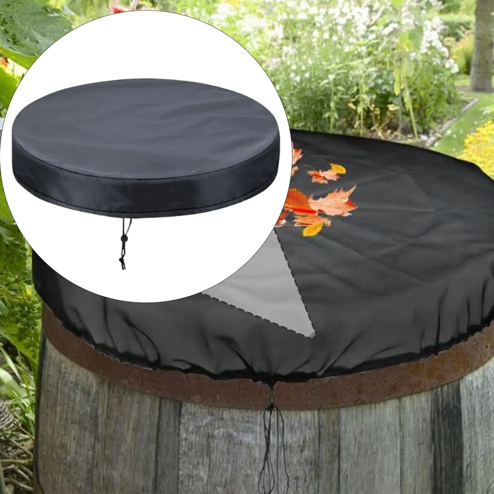 Industrial Barrel Cover Windproof Weatherproof Protective Drum Dust Cover Oxford Cloth for Water Storage Barrel