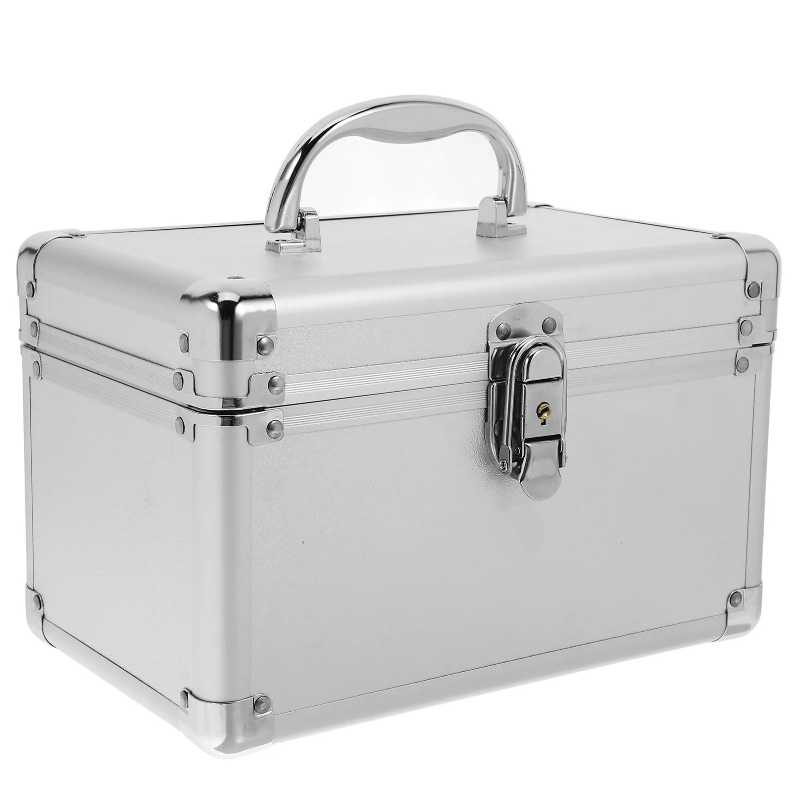 

Portable Medicine Box Large Capacity Aluminum Alloy Organizer Multi-Use Storage For Medications Sewing Crafts Stationery