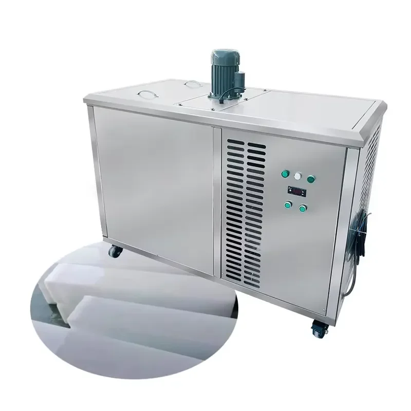Heavy-Duty Square Ice Block Maker Air Cooling System, High Output for Bars, Restaurants & Fish Markets