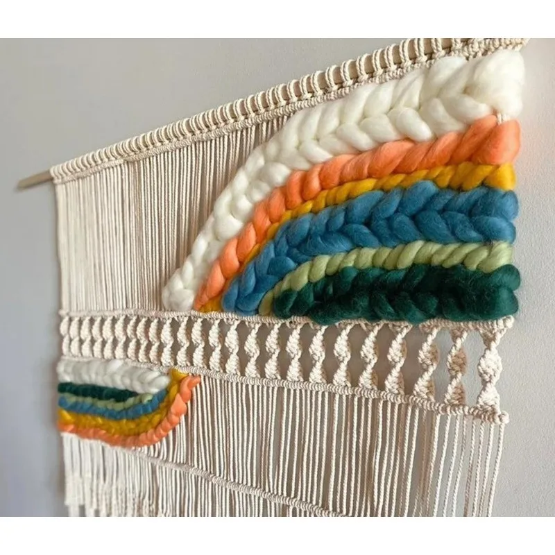 Color, hotel famous background wall display hall decoration tassel