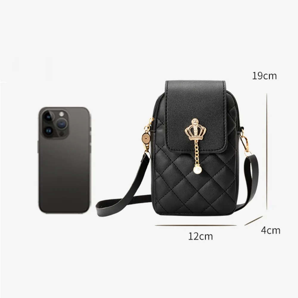 Single Shoulder Phone Messenger Bag Pocket Pouch PU Leather Crossbody Phone Purse Fashion Vertical Women Mini Bag Women