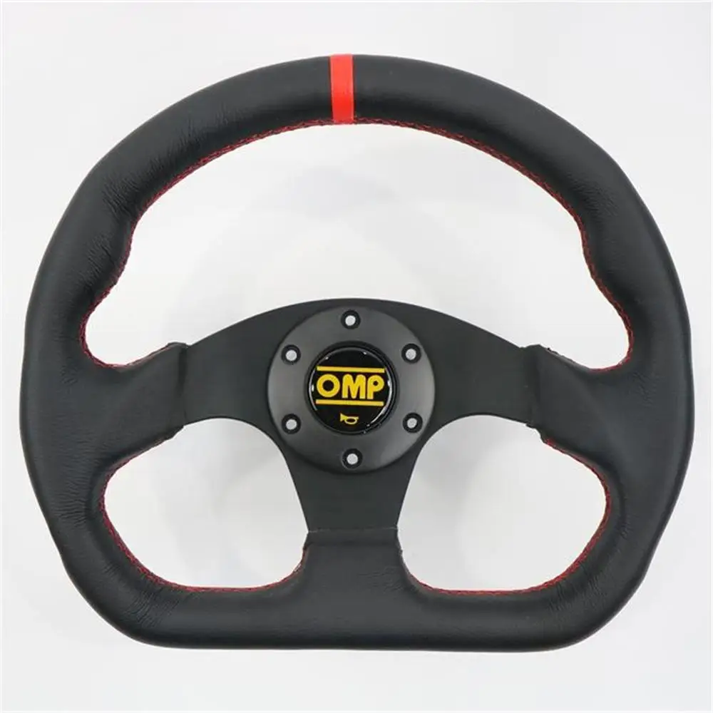 13 inch i car modification universal 320mm D-type steering wheel with suede flat bottom simulation racing steering wheel