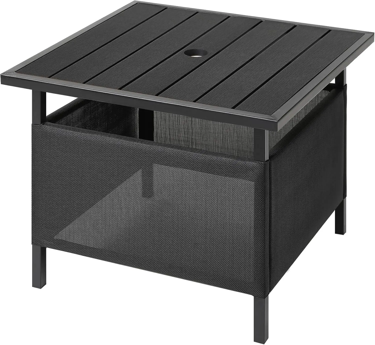 

Квадратный уличный столик Adirondack с отверстием для зонта, композитный стол для патио у бассейна, приставной столик из HDPE для двора, бассейна, использования в помещении