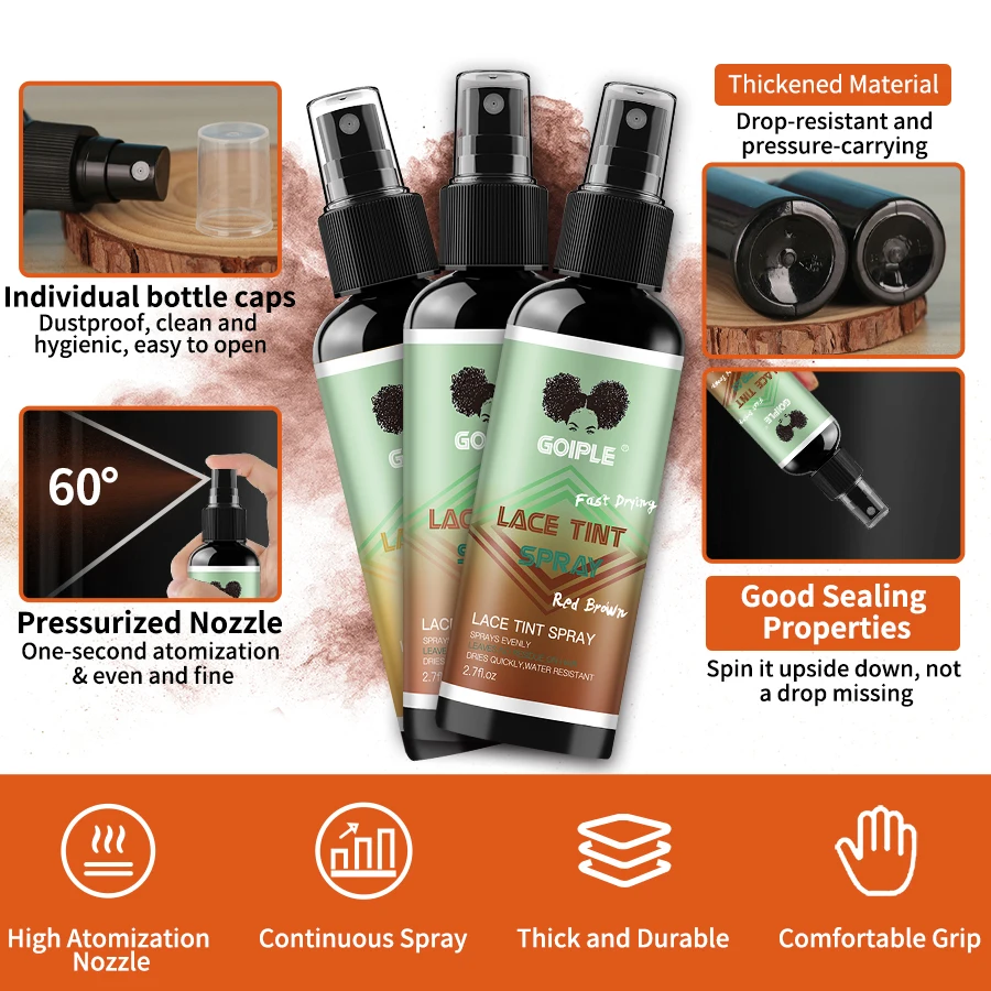 Valentine's Day Gift Lace Wig Installation Kit Lace Tint Spray Strong Adhesive Remover Hair Oil Slick Hair and Edge Control Wax