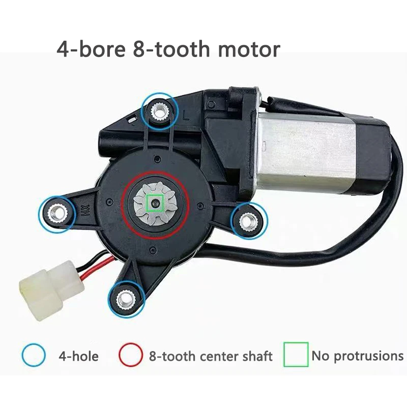 12V/24V Universal Power Window Motor 4 Holes 8 Teeth Electric Window Lift Motor For Car Truck