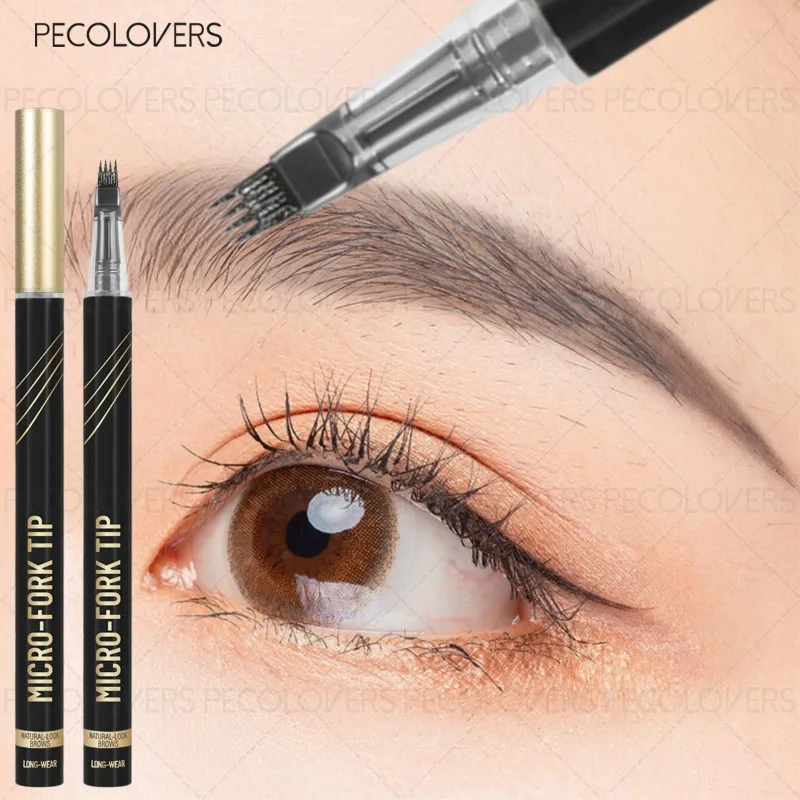 マルチカラーの四本爪アイブロウペンシル、眉毛の隙間を埋め、根元をクリアにします、アイブロウ化粧品