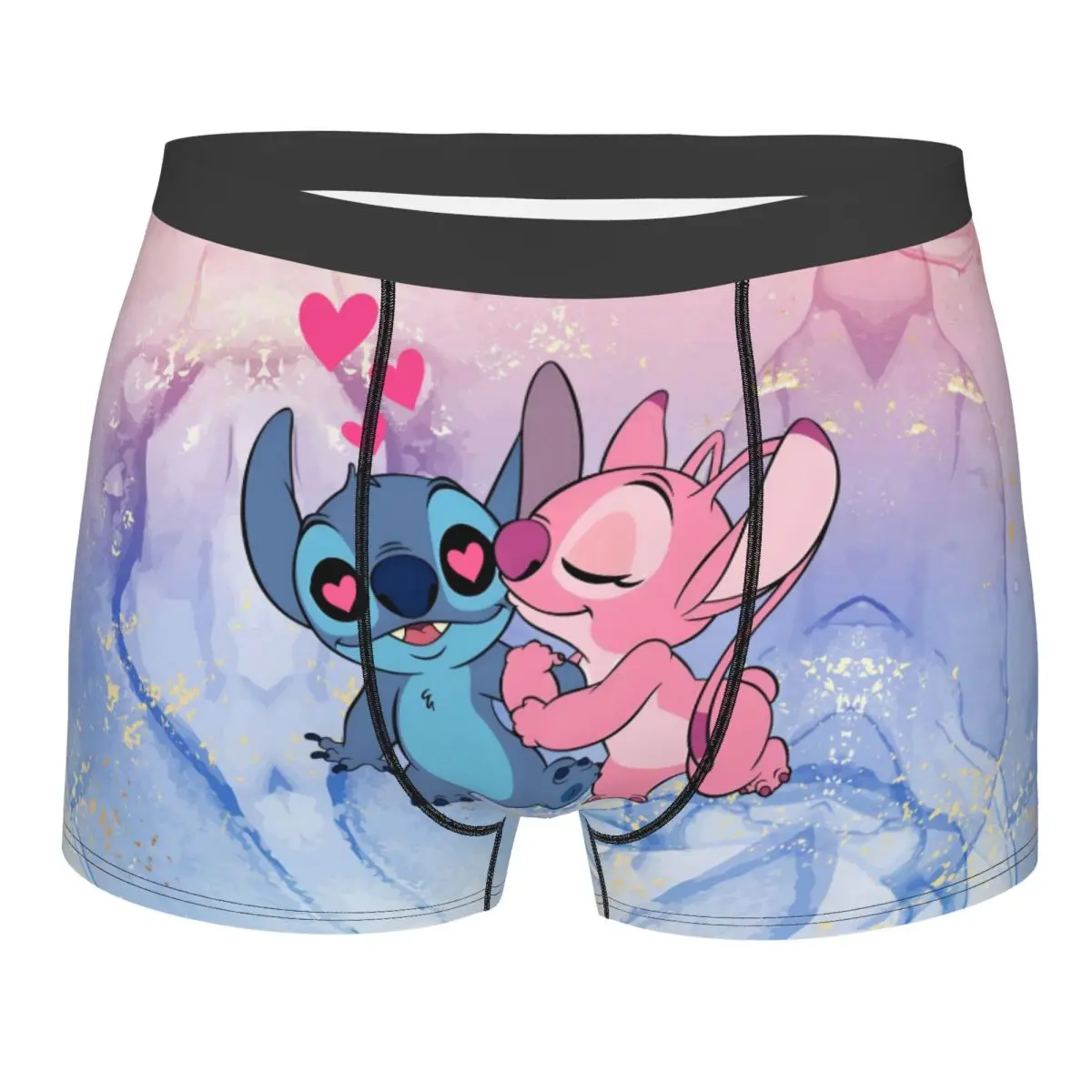 

Custom Male Cool Stitch Anime Printed Underwear Kawaii Boxer Briefs Soft Shorts Panties Underpants