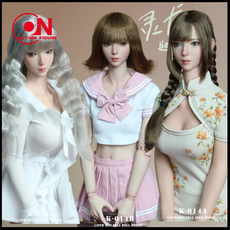 

JKTOYS 1/6 Scale K-014 Liora: Зеленая скульптура женской головы с подвижными глазами, подходит для 12-дюймовых фигурок солдатов
