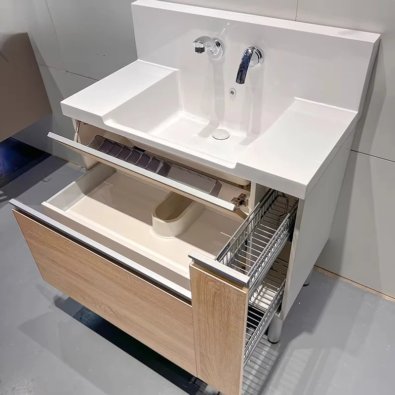 

High-end bathroom artificial stone wash basin bathroom cabinet washbasin cabinet