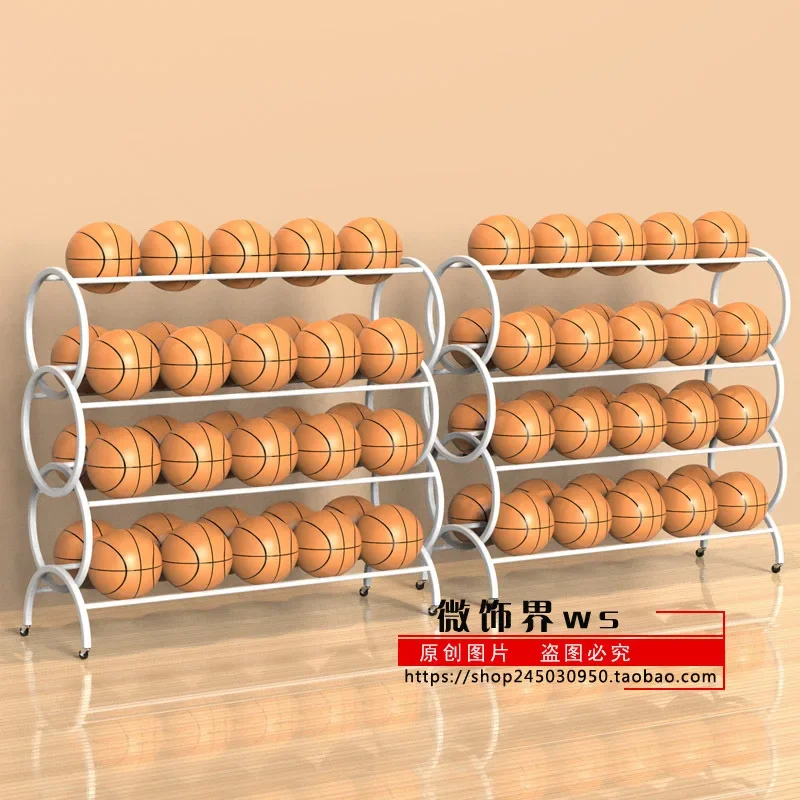 Kindergarten Basketball Children's mobile football Frame placement rack