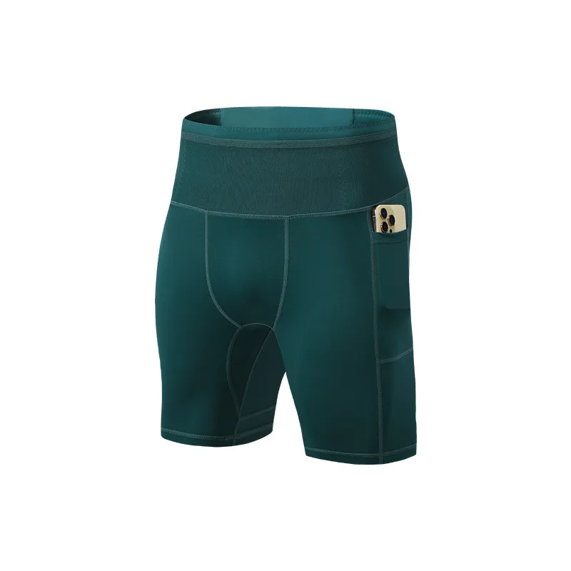 Men's Gym Shorts High Elastic Compression Running Shorts Racing Tights Workout Clothes Clothing Fitness Marathon Shorts Male