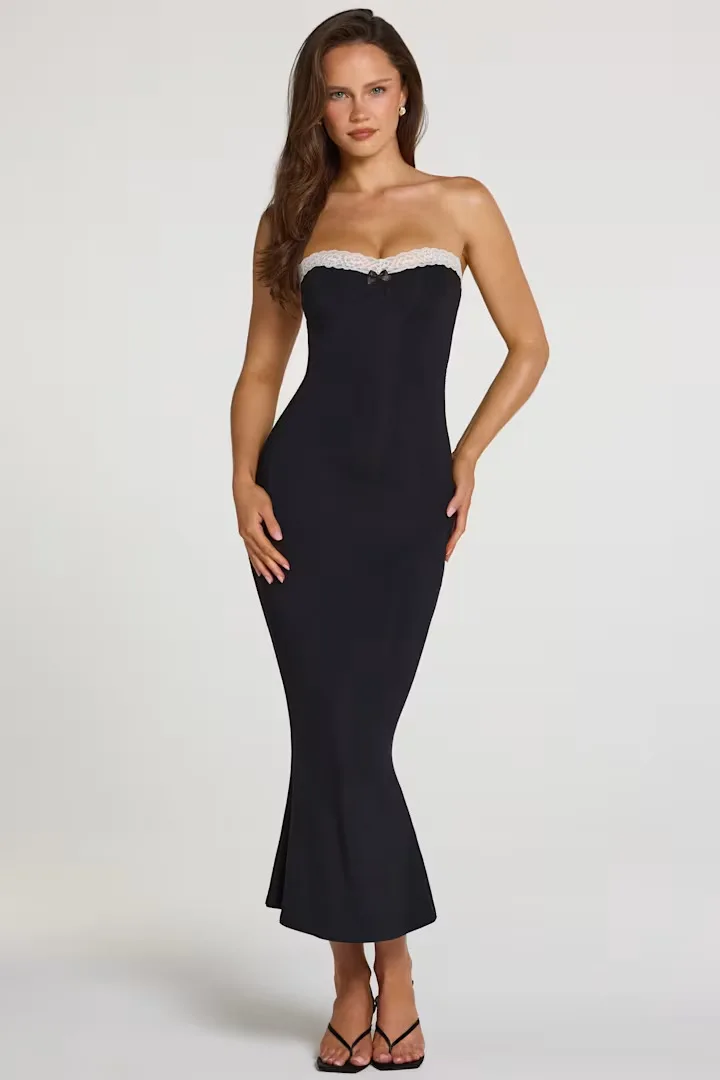 Modisches Damen-Maxikleid mit V-Ausschnitt und Spaghettiträgern, Sommer 2026, Sexy Ärmelloses Bodycon-Kleid für Partys und Clubs