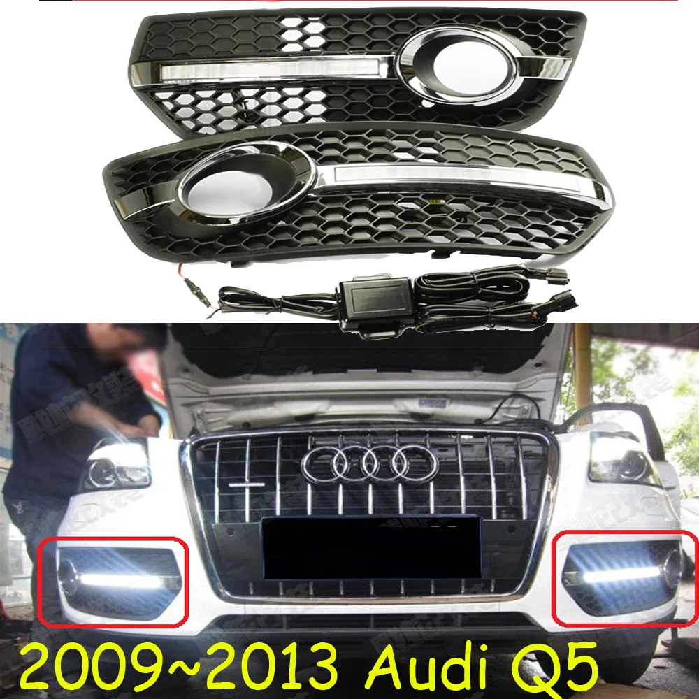 

1 шт., автомобильный бампер, фара для Audi Q5, дневные фары 2009 ~ 2013y, автомобильные аксессуары, фара для AUDI Q5, противотуманная фара