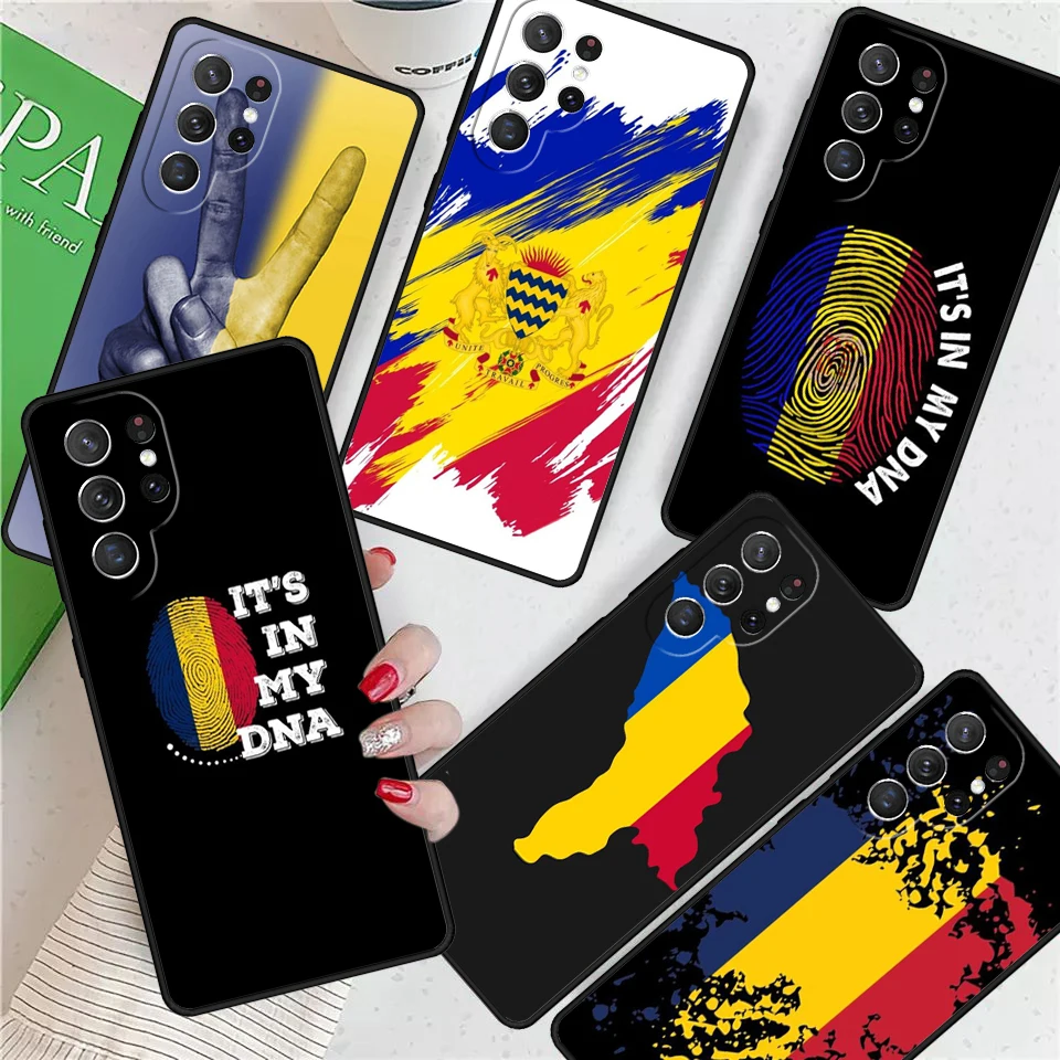 Republic of Chad Flag For Samsung Galaxy S24 Ultra S21 S22 S8 S9 S10 5G Note 10 20 Plus FE S23 Phone case Cover Coque