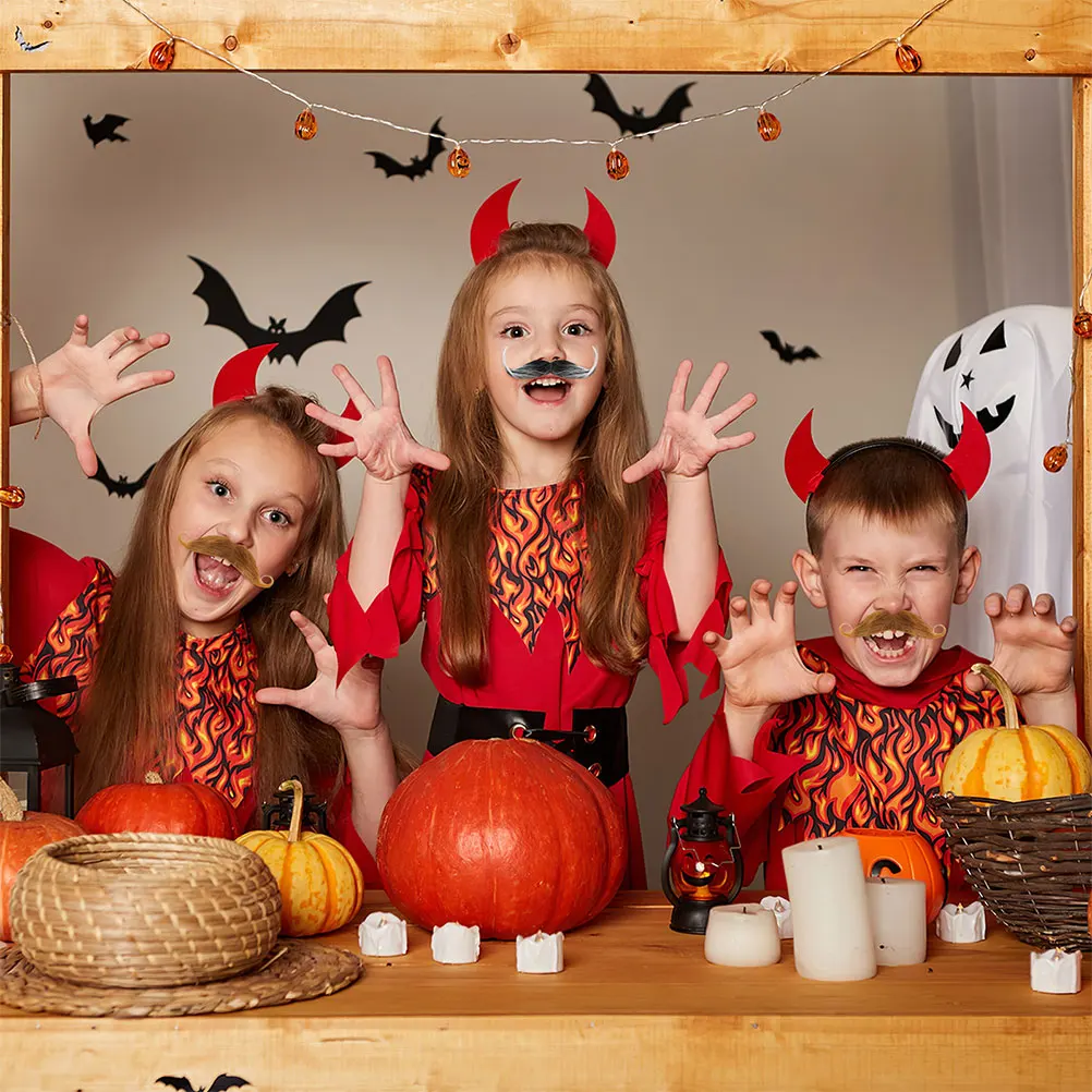 

4Pcs Realistic Mustache Fake Beard Self Adhesive Halloween Party Cosplay Costume Props Masquerade Fancy Dress Accessories