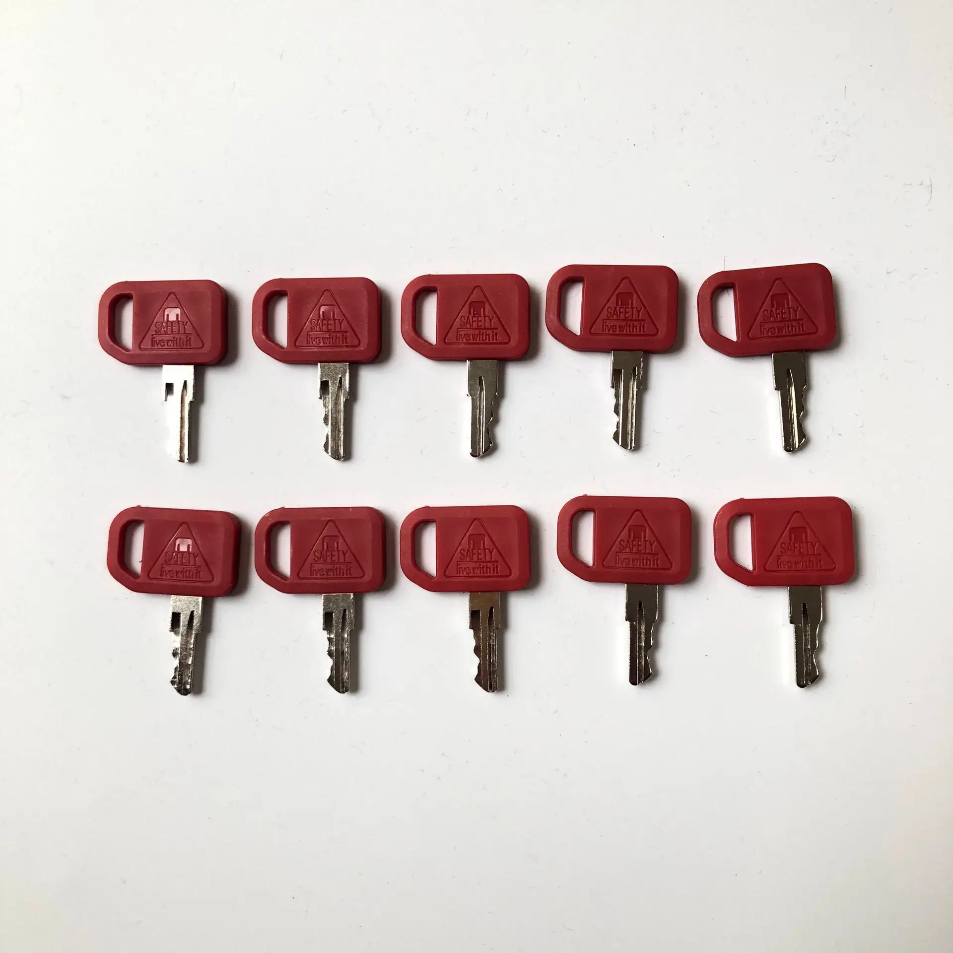 

10PCS JDR Key AR51481 AT195302 For John Deere Excavator Grader Dozer Skid Steer 600 Loaders