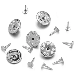 50Pairs Butterfly Clutch Tie Tacks Pin Back Replacement with 8mm Blank Pins Lapel Fastener Clasps for DIY Brooch Jewelry Making