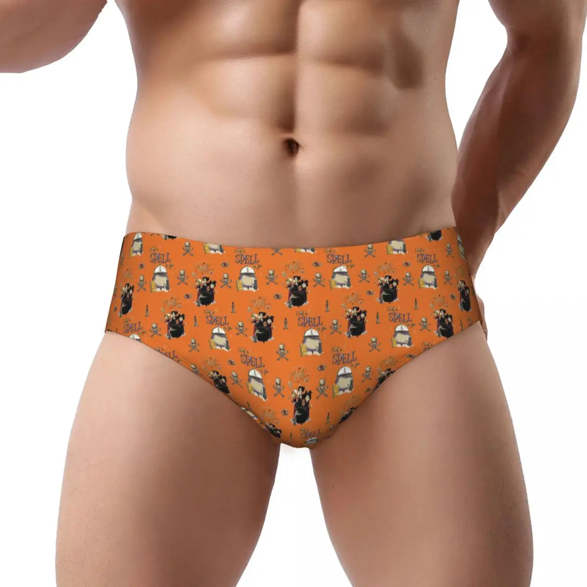 

Custom Men's Halloween Witch Hocus Pocus Spell Men Panties Comfort Briefs Underwear